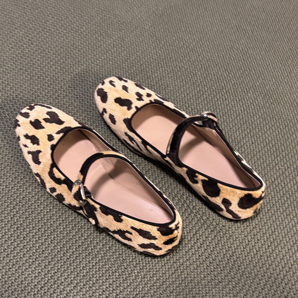 Leopard Print Mary Jane Flats